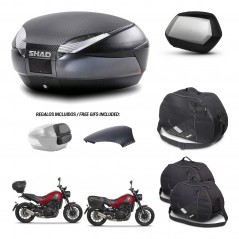 SHAD SH35 PREMIUM suitcases + mounting bracket SH48 trunk backrest cover accessories 49 L KIT-462236