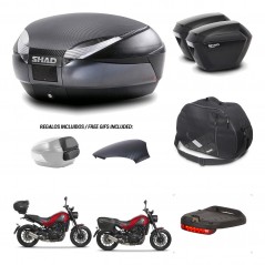 SHAD Suitcases sh23 + mounting bracket trunk SH48 backrest cover accessories 49 L KIT-462240