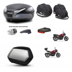 SHAD SH35 PREMIUM suitcases + mounting bracket SH48 trunk backrest cover accessories 49 L KIT-462242