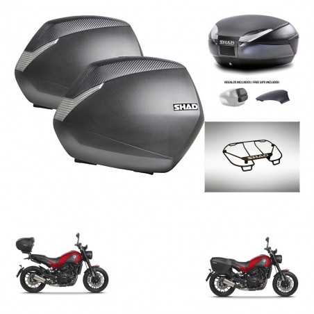SHAD Baul SH48 tapa respaldo + soporte montaje maletas SH36 accesorios 49 L KIT-462244