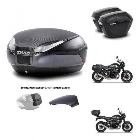 SHAD Suitcases sh23 + mounting bracket trunk SH48 backrest cover 49 L KIT-462270
