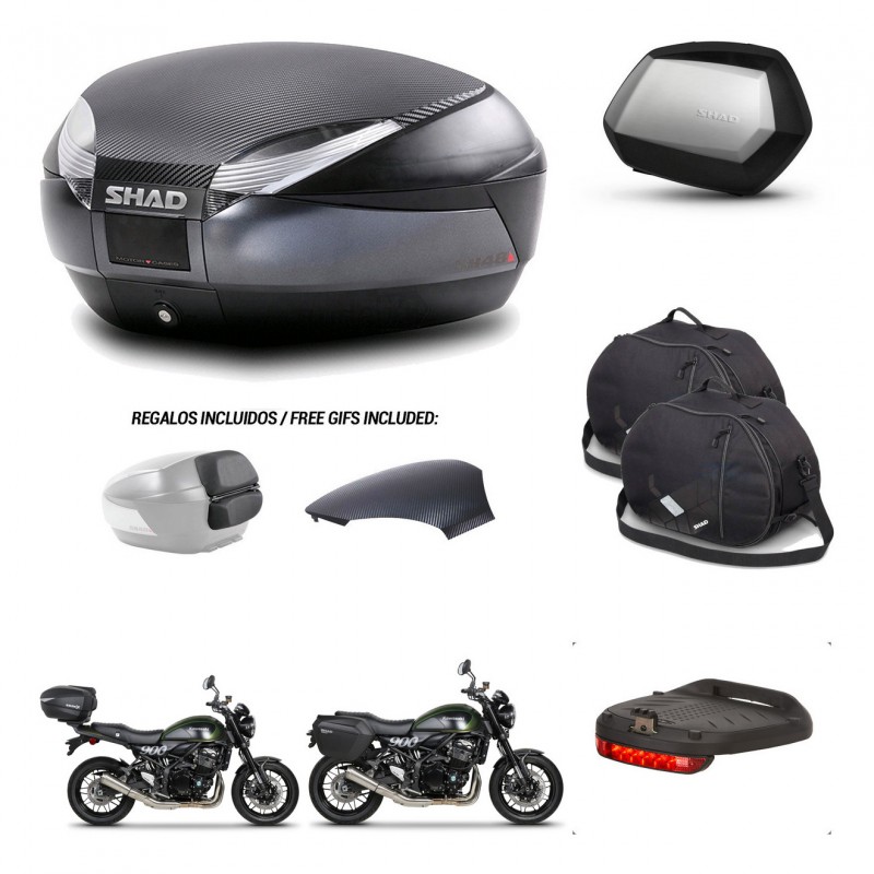 SHAD SH35 PREMIUM suitcases + mounting bracket SH48 trunk backrest cover accessories 49 L KIT-462278