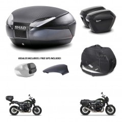 SHAD Suitcases sh23 + mounting bracket trunk SH48 backrest cover accessories 49 L KIT-462282