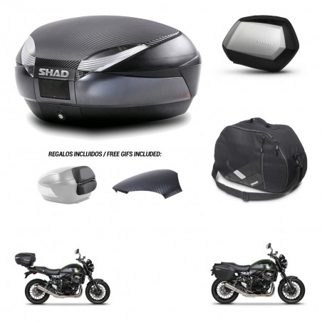 SHAD SH35 PREMIUM suitcases + mounting bracket SH48 trunk backrest cover accessories 49 L KIT-462283