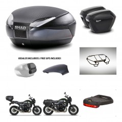 SHAD Suitcases sh23 + mounting bracket trunk SH48 backrest cover accessories 49 L KIT-462300