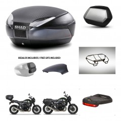 SHAD SH35 PREMIUM suitcases + mounting bracket SH48 trunk backrest cover accessories 49 L KIT-462301