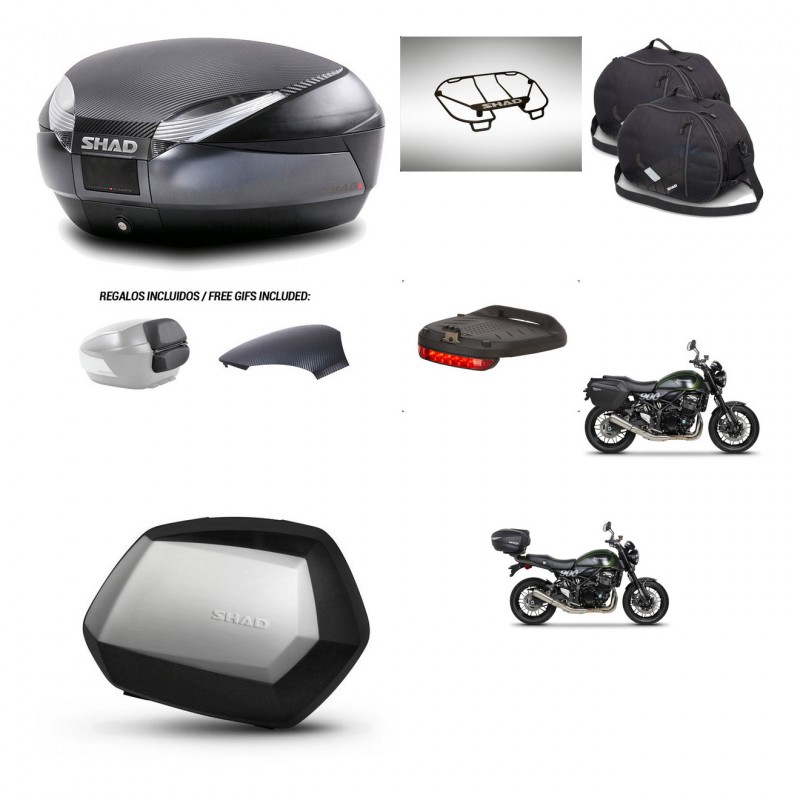 SHAD SH35 PREMIUM suitcases + mounting bracket SH48 trunk backrest cover accessories 49 L KIT-462302