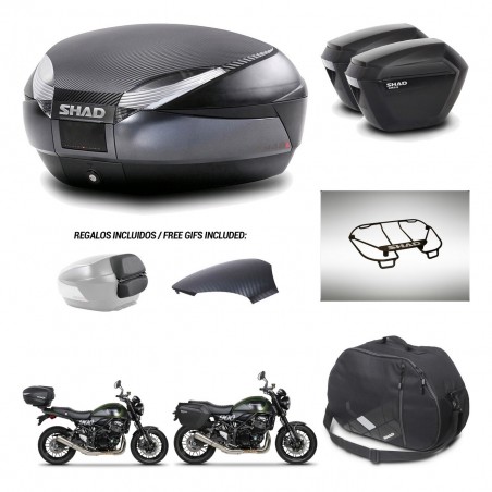SHAD Suitcases sh23 + mounting bracket trunk SH48 backrest cover accessories 49 L KIT-462306