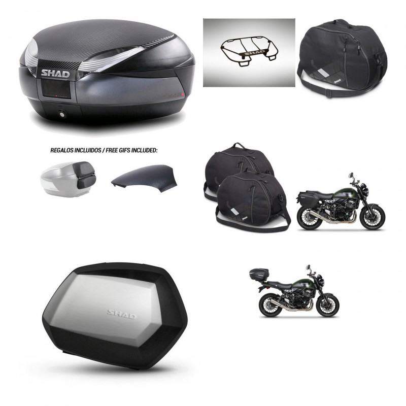 SHAD SH35 PREMIUM suitcases + mounting bracket SH48 trunk backrest cover accessories 49 L KIT-462308