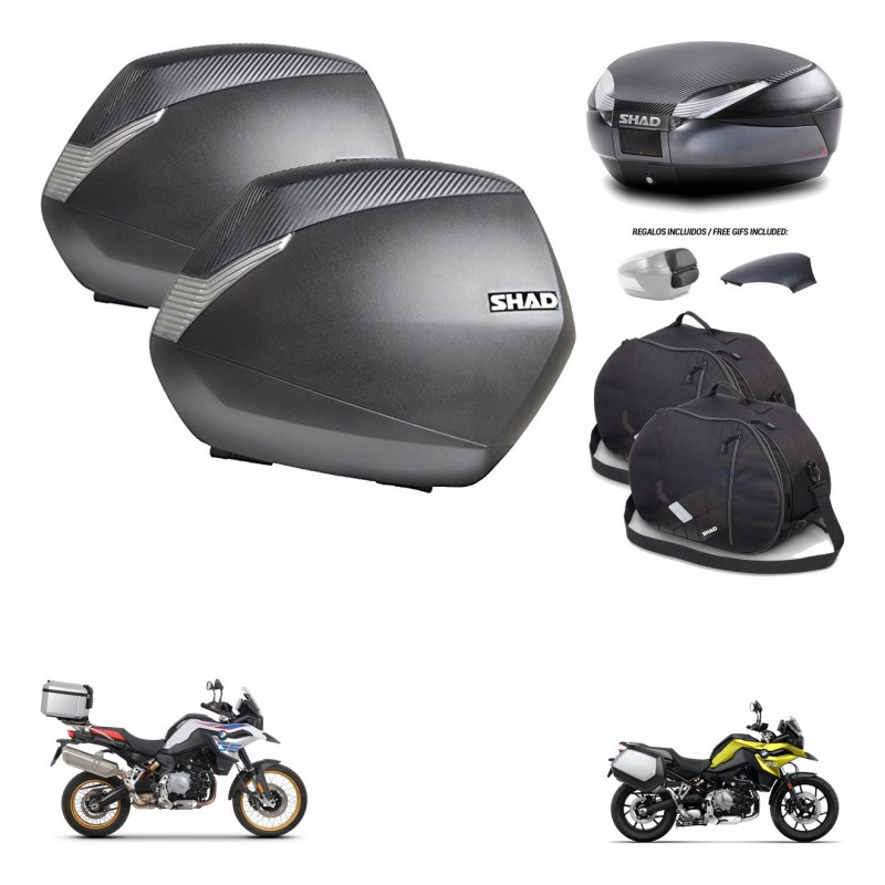 SHAD Baul SH48 tapa respaldo + soporte montaje maletas SH36 accesorios 49 L KIT-462317