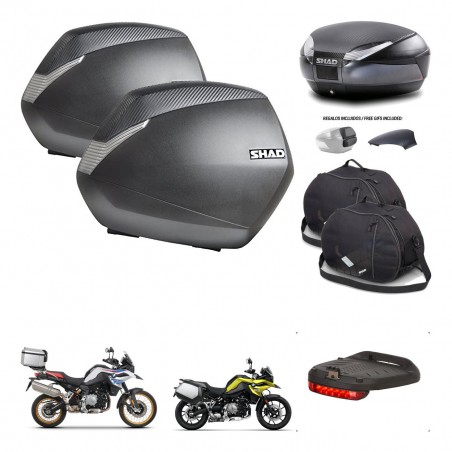SHAD Baul SH48 tapa respaldo + soporte montaje maletas SH36 accesorios 49 L KIT-462323