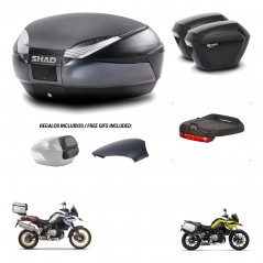 SHAD Suitcases sh23 + mounting bracket trunk SH48 backrest cover accessories 49 L KIT-462324