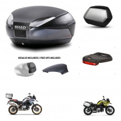 SHAD SH35 PREMIUM suitcases + mounting bracket SH48 trunk backrest cover accessories 49 L KIT-462325