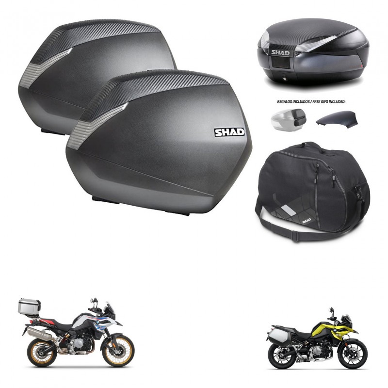 SHAD Baul SH48 tapa respaldo + soporte montaje maletas SH36 accesorios 49 L KIT-462328