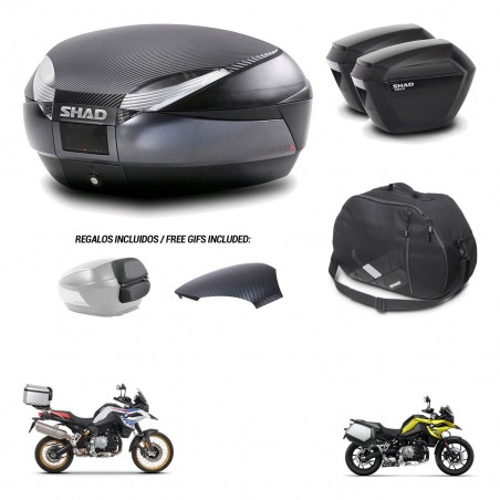 SHAD Suitcases sh23 + mounting bracket trunk SH48 backrest cover accessories 49 L KIT-462330