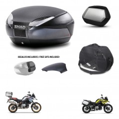 SHAD SH35 PREMIUM suitcases + mounting bracket SH48 trunk backrest cover accessories 49 L KIT-462331