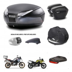 SHAD Suitcases sh23 + mounting bracket trunk SH48 backrest cover accessories 49 L KIT-462336