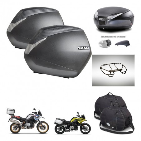 SHAD Baul SH48 tapa respaldo + soporte montaje maletas SH36 accesorios 49 L KIT-462341