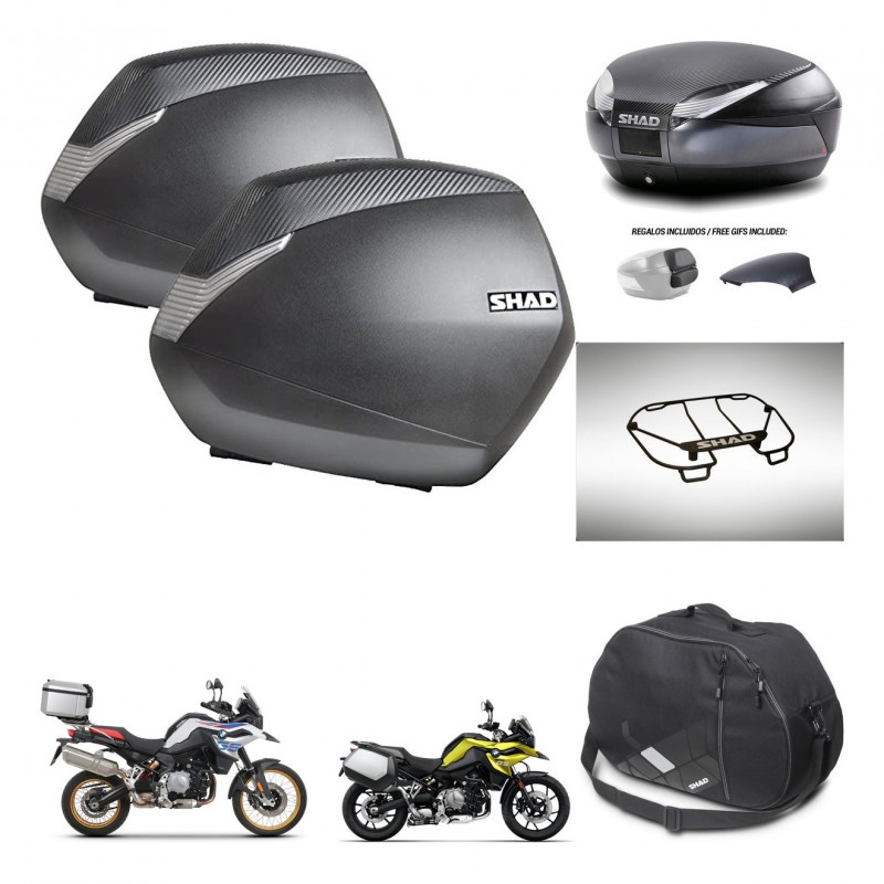 SHAD Baul SH48 tapa respaldo + soporte montaje maletas SH36 accesorios 49 L KIT-462352