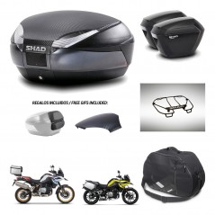 SHAD Suitcases sh23 + mounting bracket trunk SH48 backrest cover accessories 49 L KIT-462354