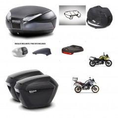 SHAD Suitcases sh23 + mounting bracket trunk SH48 backrest cover accessories 49 L KIT-462360