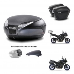 SHAD Suitcases sh23 + mounting bracket trunk SH48 backrest cover 49 L KIT-462366
