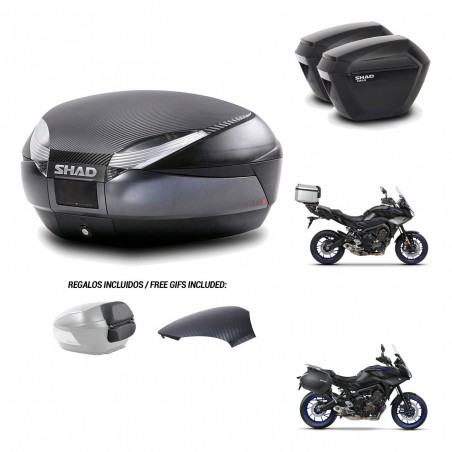 SHAD Maletas sh23 + soporte montaje baul SH48 tapa respaldo 49 L KIT-462366