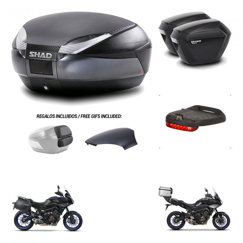 SHAD Suitcases sh23 + mounting bracket trunk SH48 backrest cover accessories 49 L KIT-462372