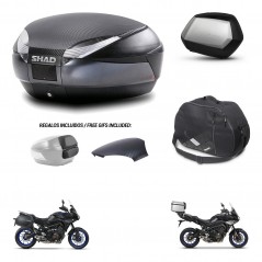 SHAD SH35 PREMIUM suitcases + mounting bracket SH48 trunk backrest cover accessories 49 L KIT-462379