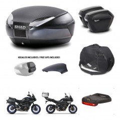 SHAD Suitcases sh23 + mounting bracket trunk SH48 backrest cover accessories 49 L KIT-462384