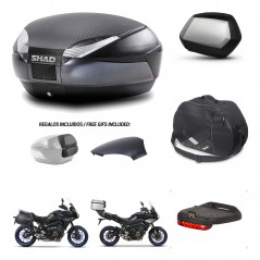 SHAD SH35 PREMIUM suitcases + mounting bracket SH48 trunk backrest cover accessories 49 L KIT-462385