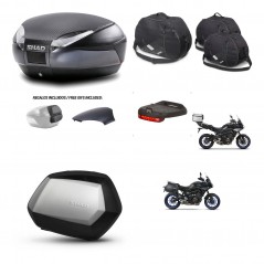 SHAD Maletas SH35 PREMIUM + soporte montaje baul SH48 tapa respaldo accesorios 49 L KIT-462386