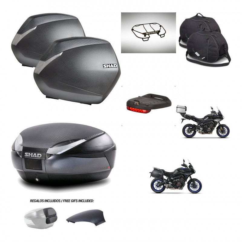 SHAD Baul SH48 tapa respaldo + soporte montaje maletas SH36 accesorios 49 L KIT-462395