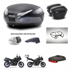 SHAD Suitcases sh23 + mounting bracket trunk SH48 backrest cover accessories 49 L KIT-462396