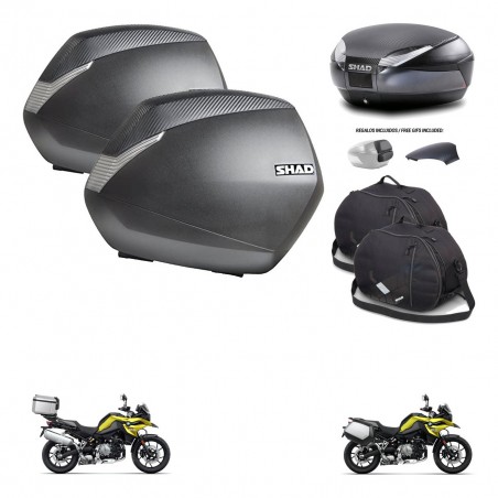 SHAD Baul SH48 tapa respaldo + soporte montaje maletas SH36 accesorios 49 L KIT-462413