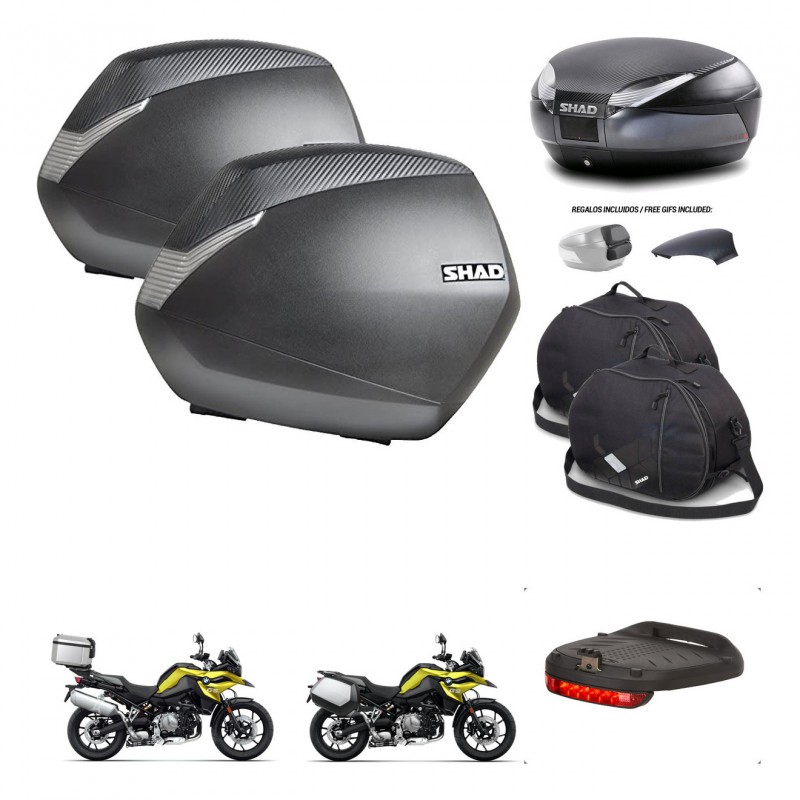 SHAD Baul SH48 tapa respaldo + soporte montaje maletas SH36 accesorios 49 L KIT-462419