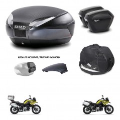 SHAD Suitcases sh23 + mounting bracket trunk SH48 backrest cover accessories 49 L KIT-462426