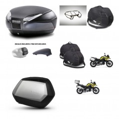 SHAD SH35 PREMIUM suitcases + mounting bracket SH48 trunk backrest cover accessories 49 L KIT-462452