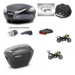 SHAD SH23 alu suitcases + mounting bracket SH48 trunk backrest cover accessories 49 L KIT-462459