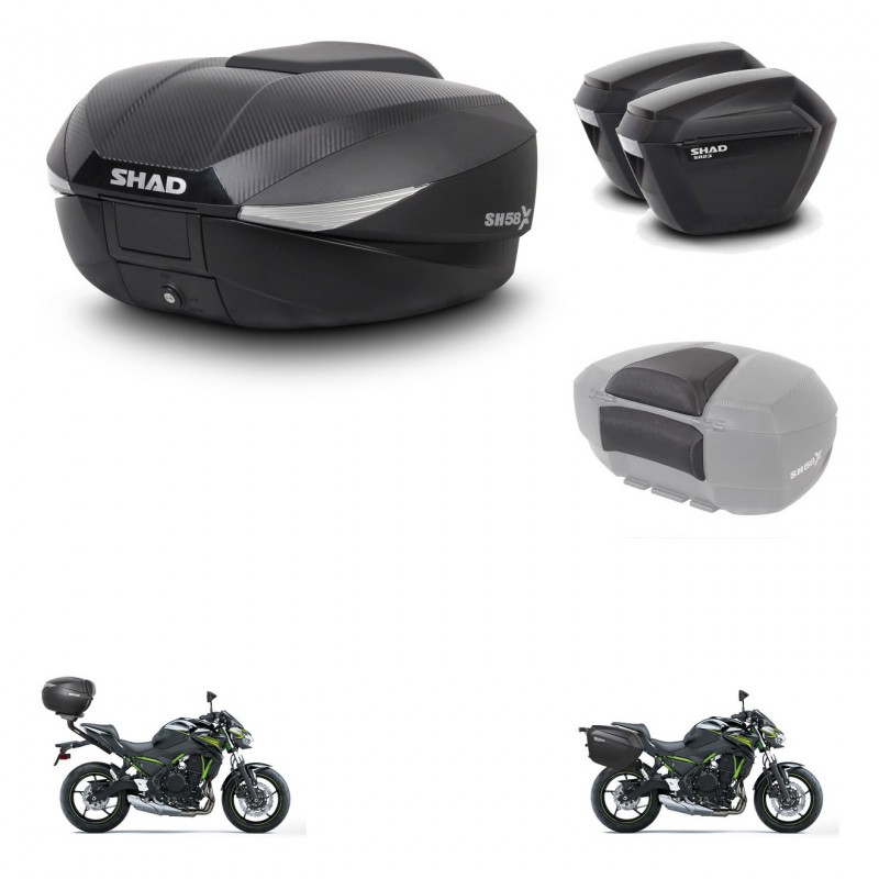 SHAD SH23 suitcases + mounting bracket SH58 trunk accessories KIT-462462