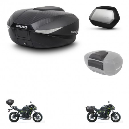 SHAD Maletas SH35 PREMIUM + soporte montaje baul SH58 accesorios KIT-462463