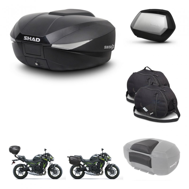 SHAD SH35 PREMIUM suitcases + mounting bracket SH58 trunk accessories KIT-462464
