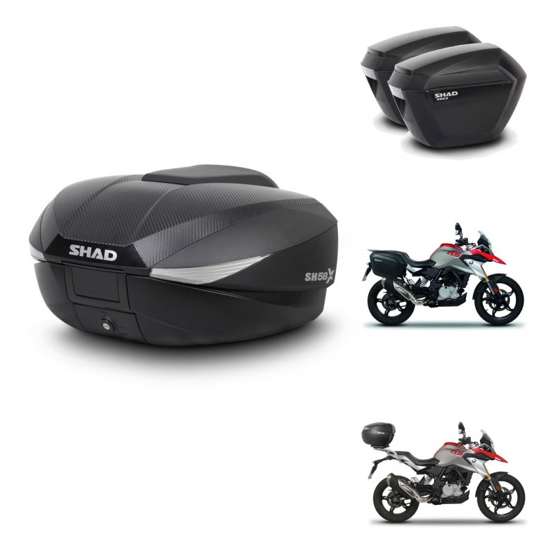 SHAD Maletas sh23 + soporte montaje baul SH58 KIT-462468