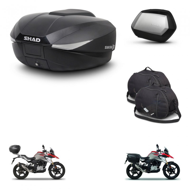 SHAD Maletas SH35 PREMIUM + soporte montaje baul SH58 accesorios KIT-462470