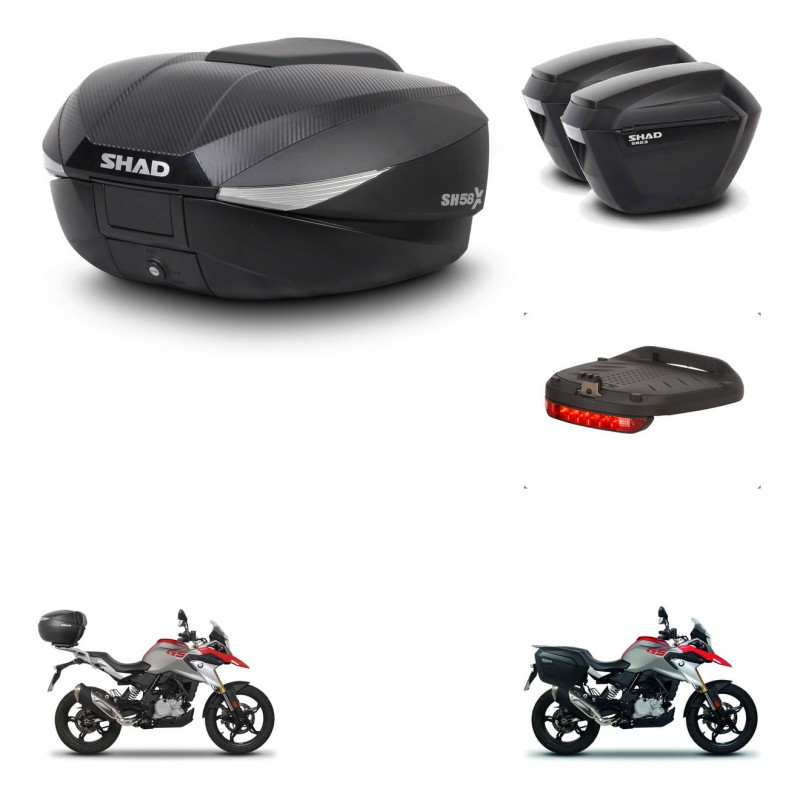 SHAD Maletas sh23 + soporte montaje baul SH58 accesorios KIT-462474
