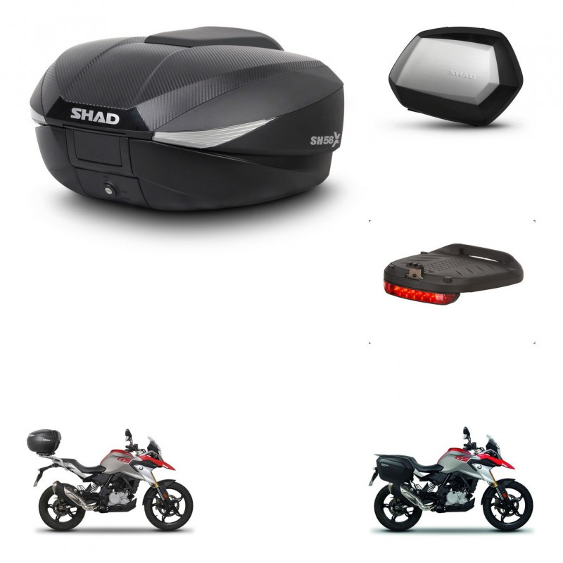 SHAD Maletas SH35 PREMIUM + soporte montaje baul SH58 accesorios KIT-462475