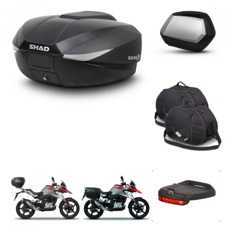SHAD SH35 PREMIUM suitcases + mounting bracket SH58 trunk accessories KIT-462476