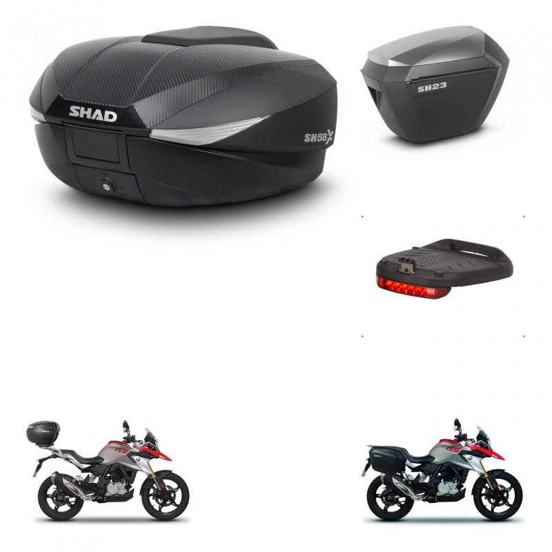 SHAD Maletas sh23 alu + soporte montaje baul SH58 accesorios KIT-462477