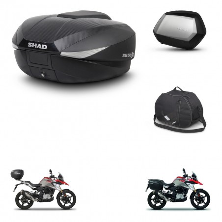 SHAD Maletas SH35 PREMIUM + soporte montaje baul SH58 accesorios KIT-462481