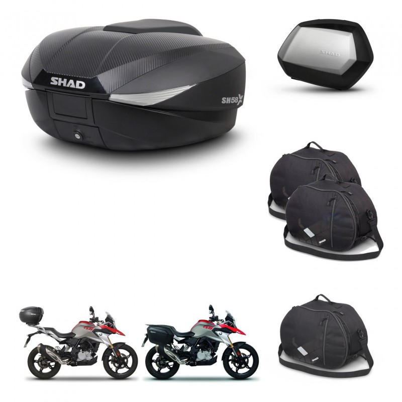 SHAD SH35 PREMIUM suitcases + mounting bracket SH58 trunk accessories KIT-462482